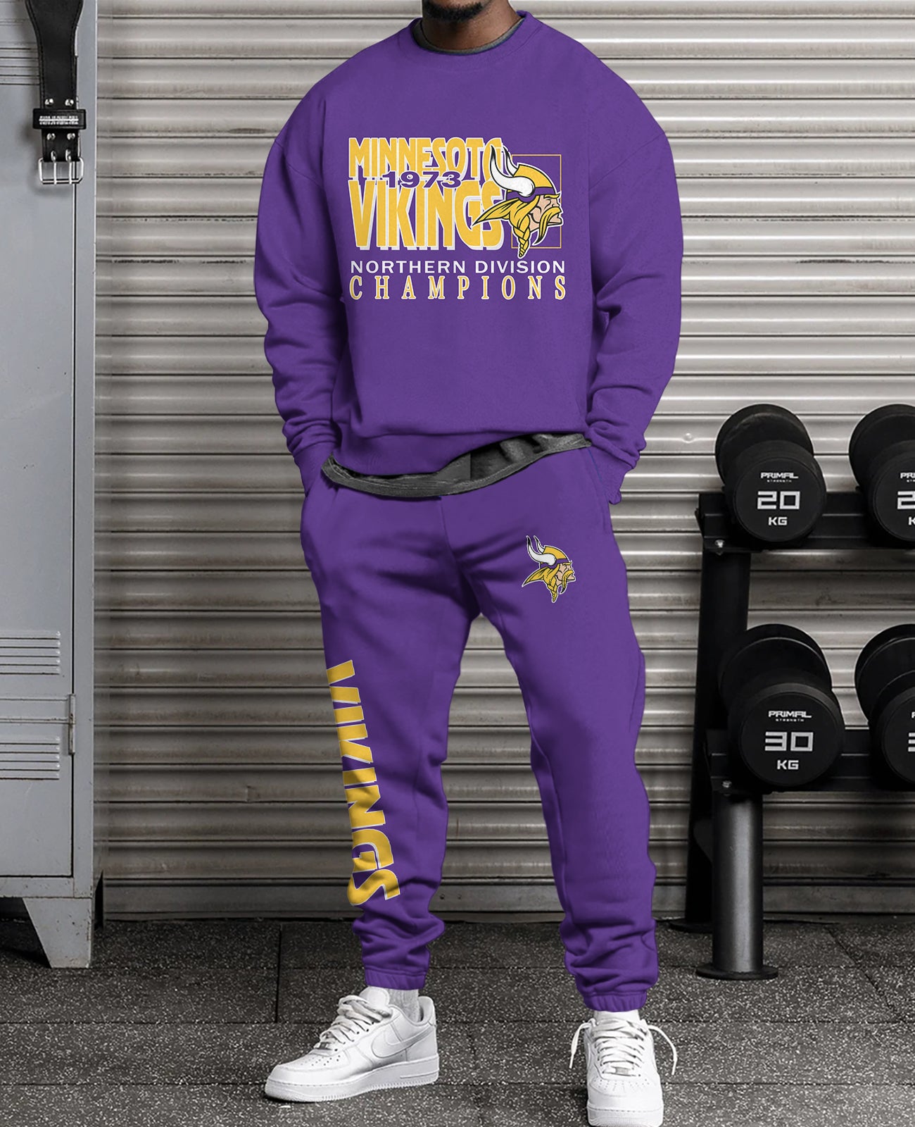 Minnesota Vikings  3D sweatsuit and sweatpants 2 piece outfits