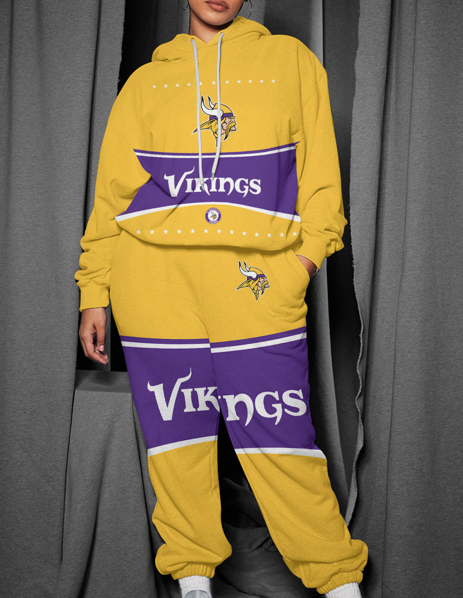 Minnesota Vikings 3D Printed Pullover Hoodie And Sweatpant 2pcs Tracksuits
