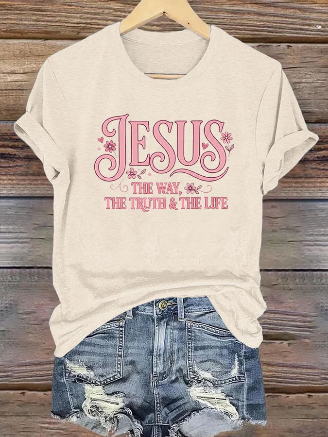 Women's JESUS THE WAY Printed T-Shirt