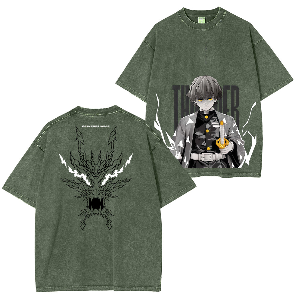 Zenitsu Demon Slayer Unisex Washed T-Shirt
