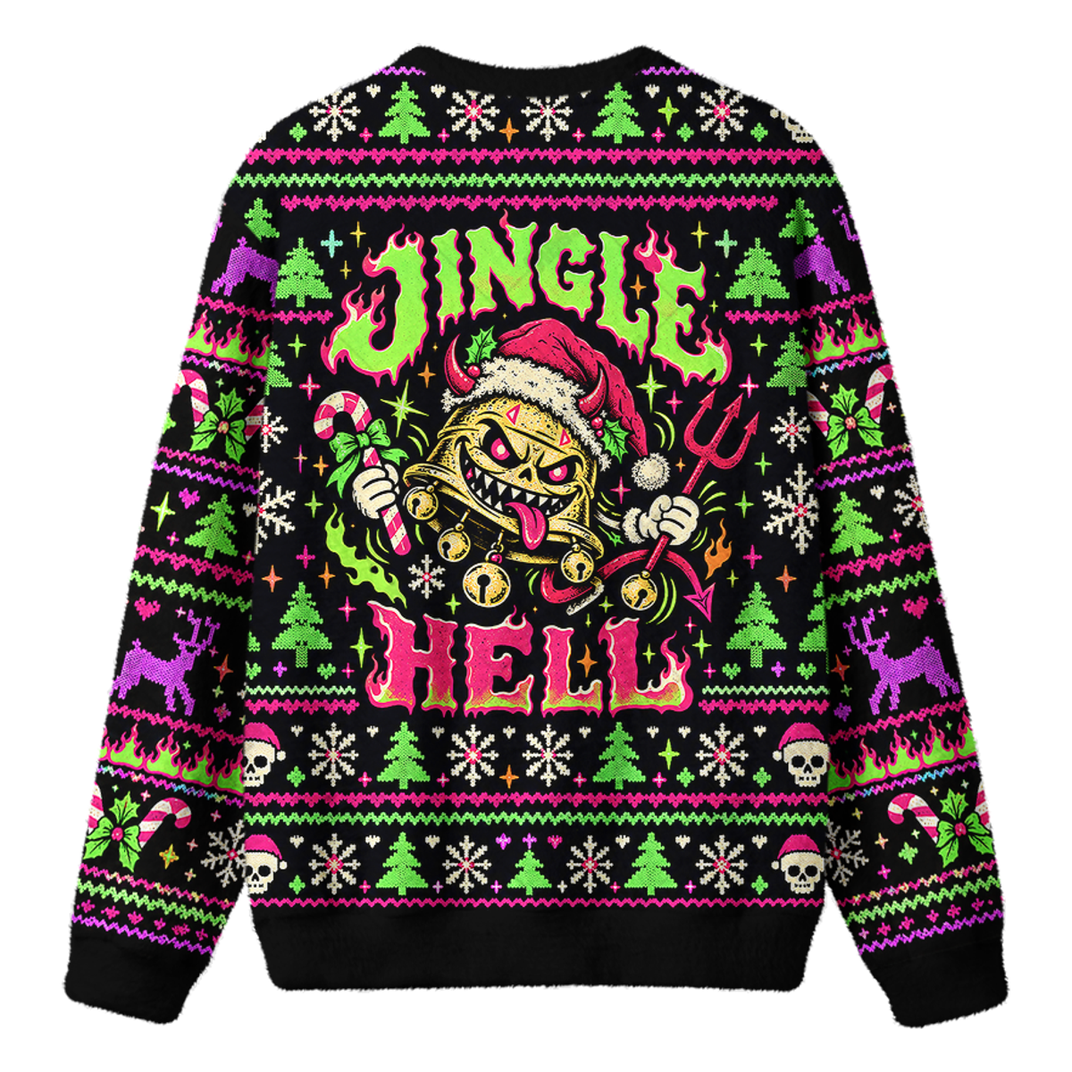 JINGLE HELL UGLY CHRISTMAS SWEATSHIRT — image 2