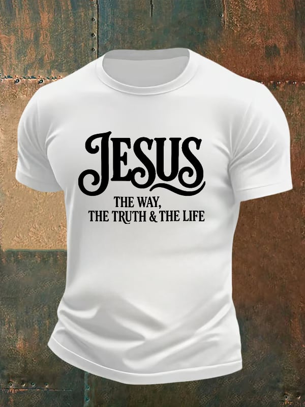 Men's JESUS THE WAY Printed T-Shirt