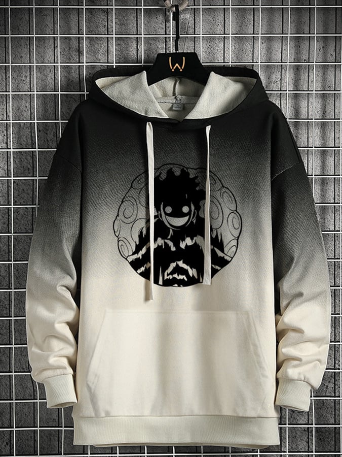 Men's Fashionable Gradient Hooded Sweatshirt