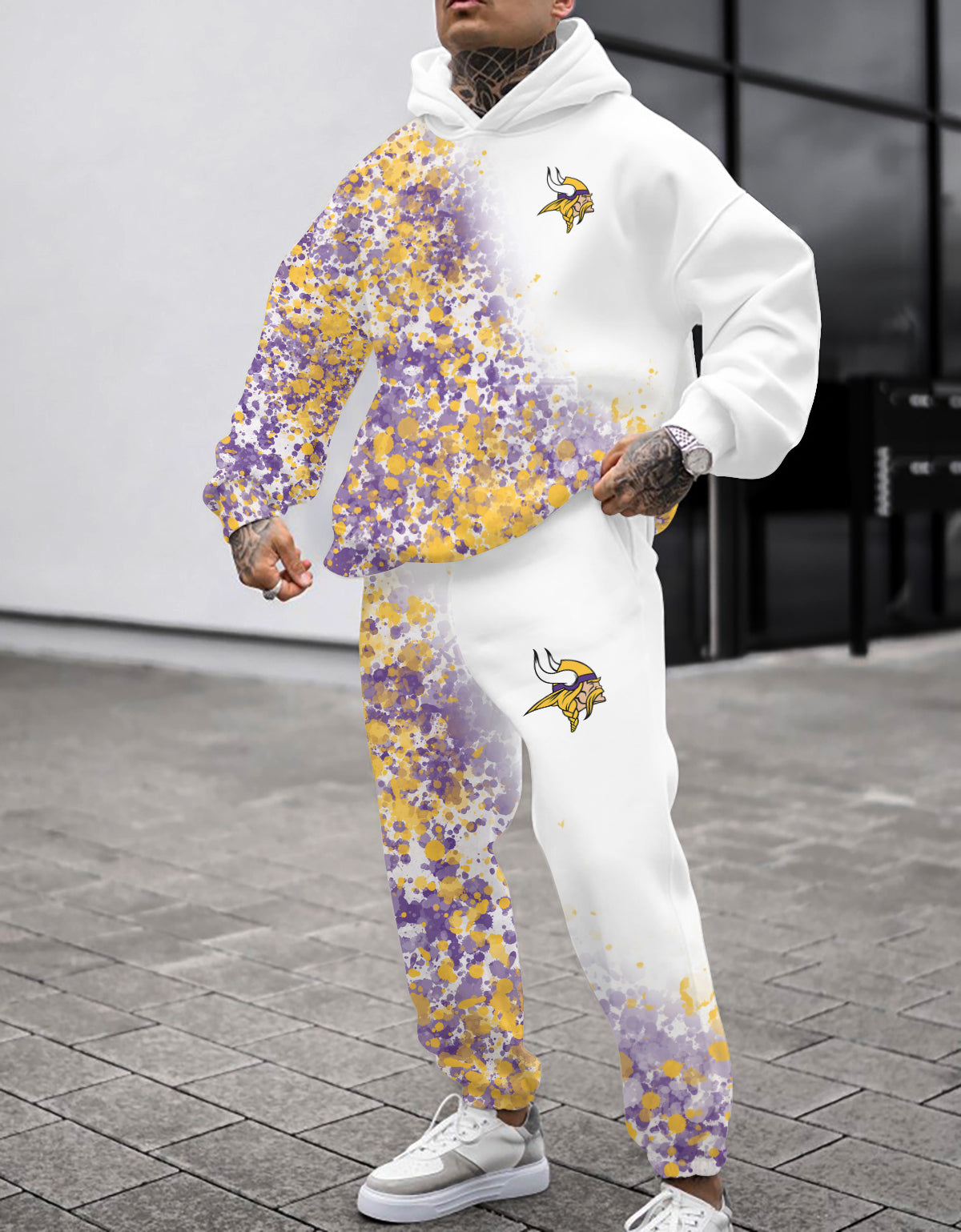 Minnesota Vikings 3D Printed Pullover Hoodie And Sweatpant 2pcs Tracksuits