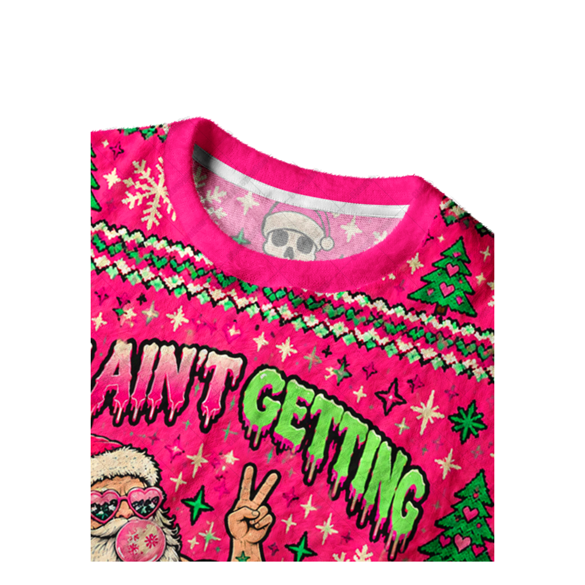 PINK SANTA UGLY CHRISTMAS SWEATSHIRT — image 3