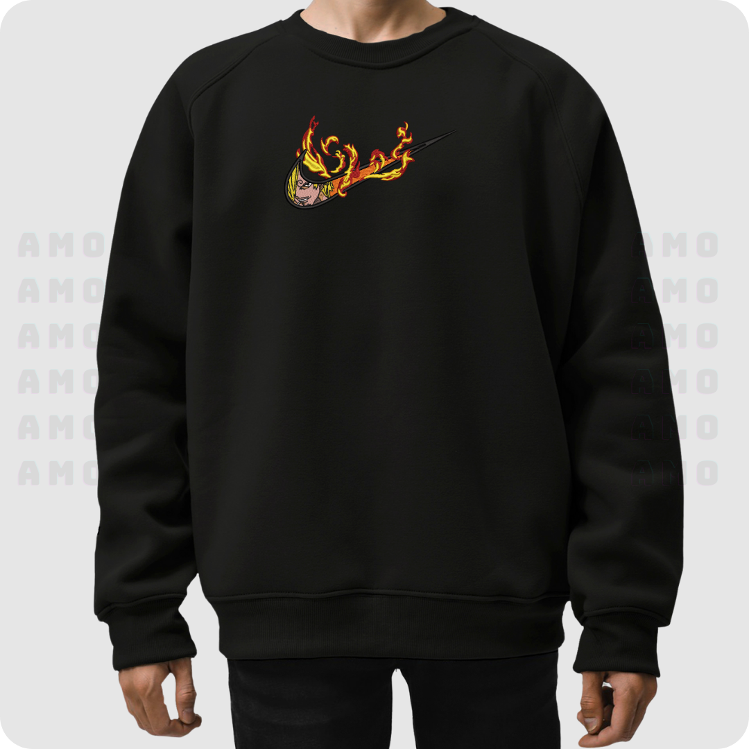 Sanji One Piece Anime Embroidered Sweater