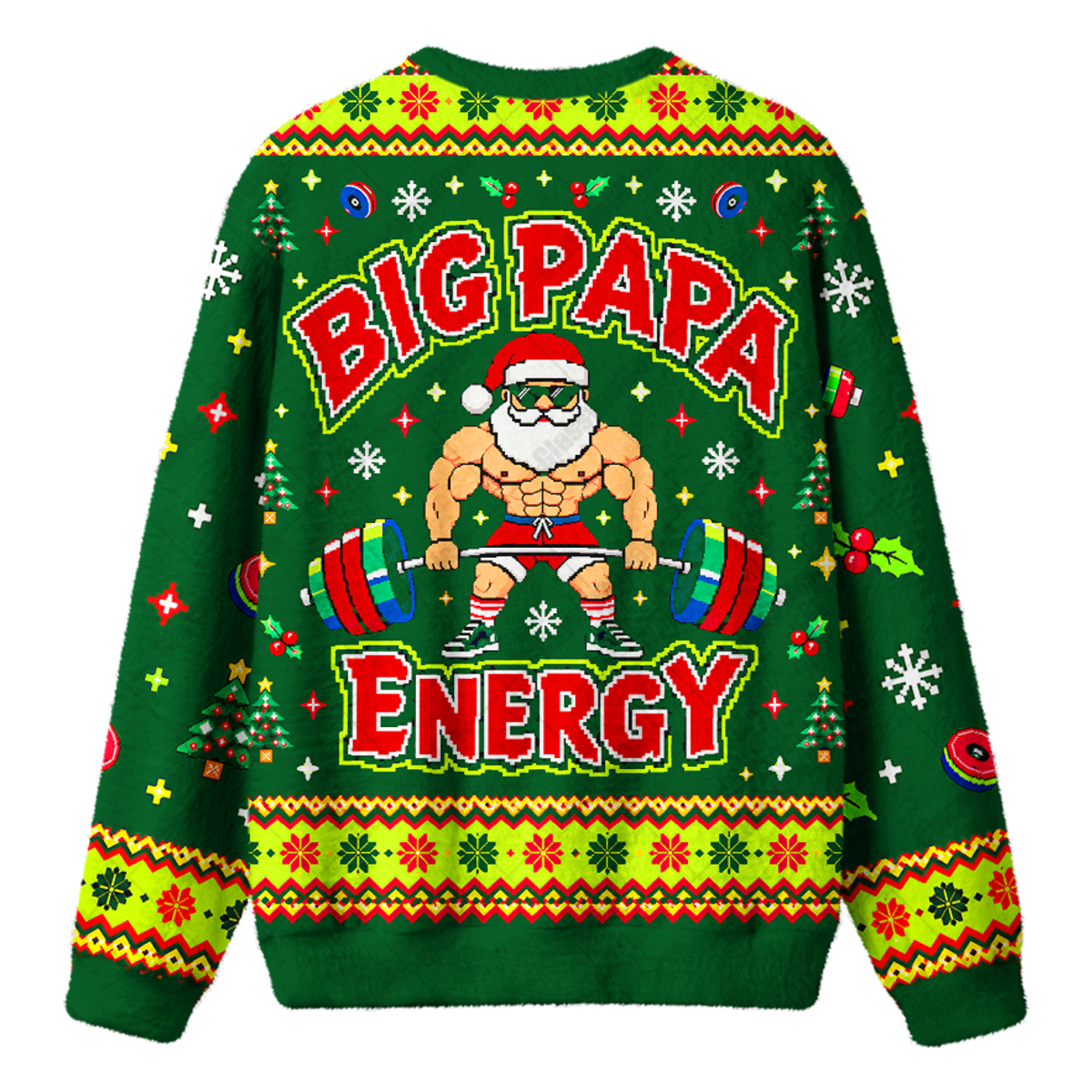 PAPA SANTA GAINS UGLY CHRISTMAS SWEATSHIRT — image 2