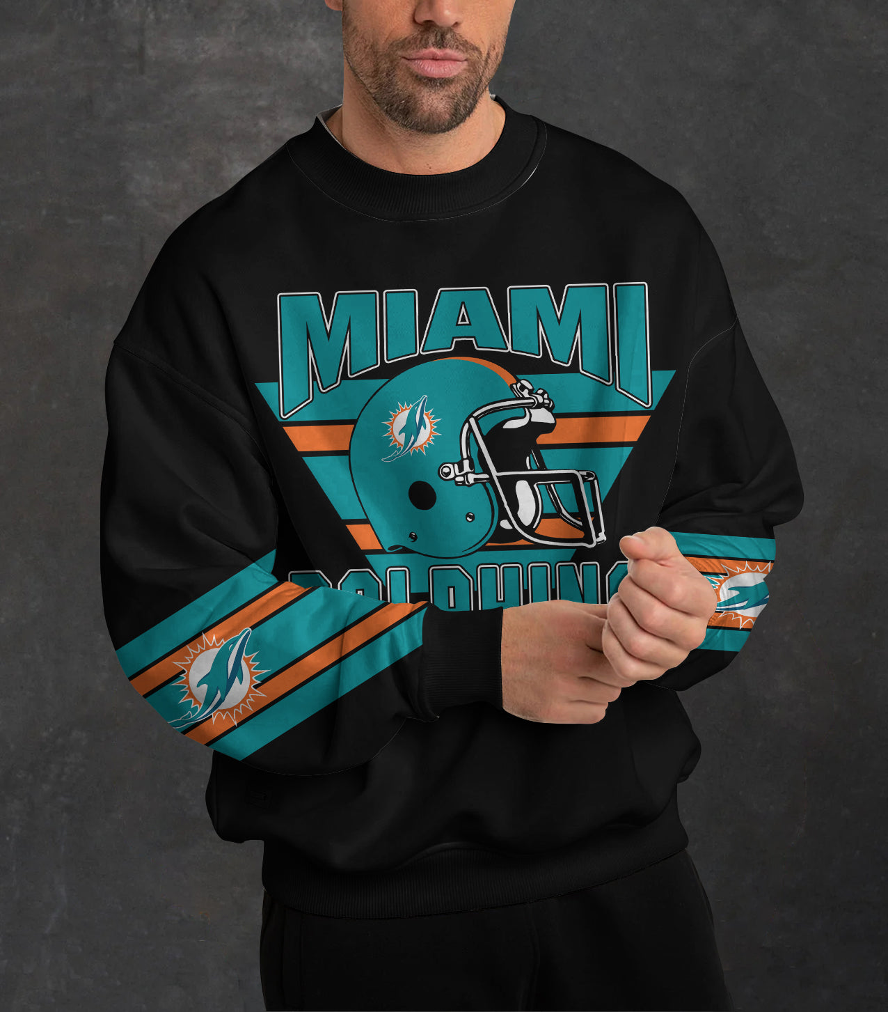 Miami Dolphins 3D Limited Edition Crew Neck sweatshirt