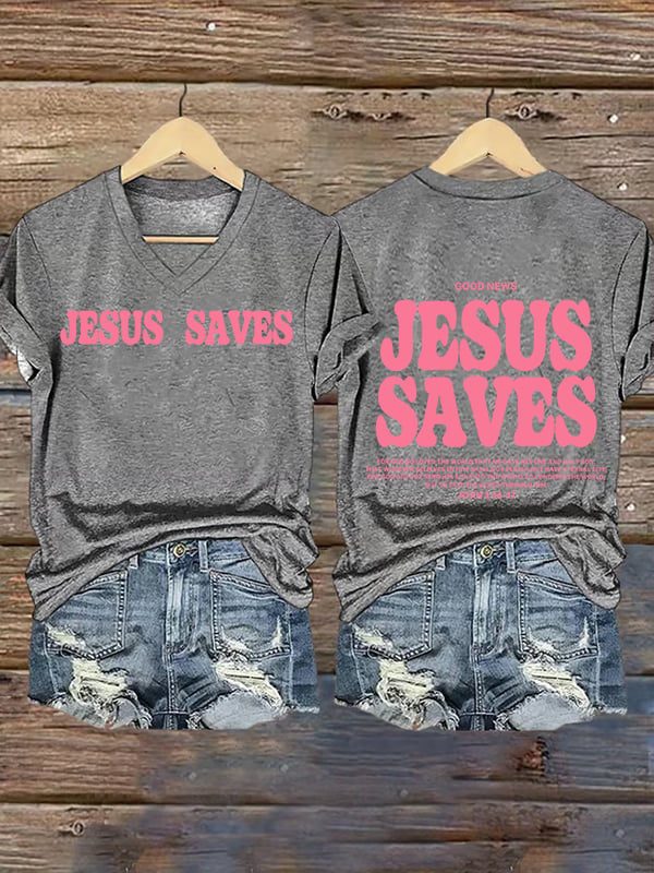 Women's Jesus saves Print T-Shirt