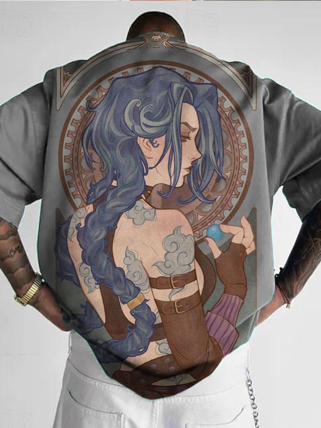 Men's Anime Print T-Shirt