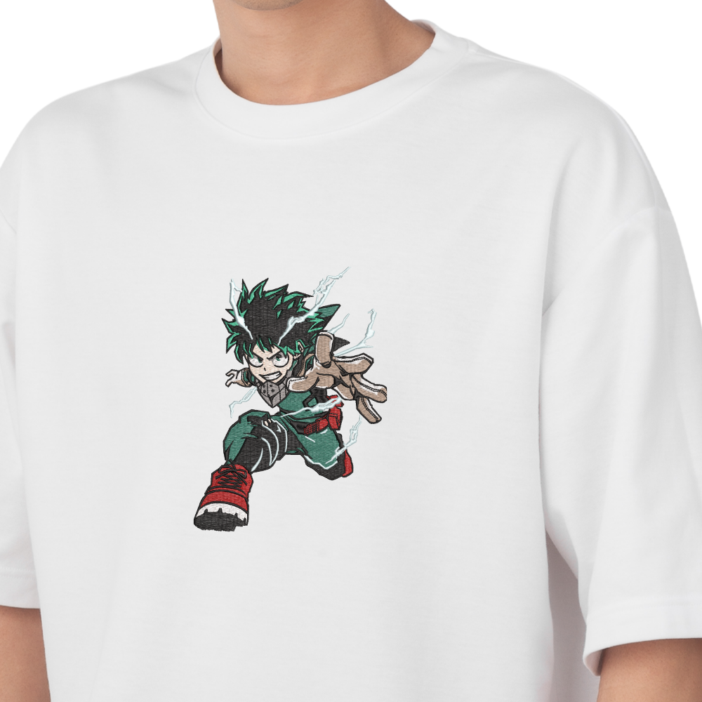 Izuku Midoriya Deku-My Hero Academia Embroidered T-shirt