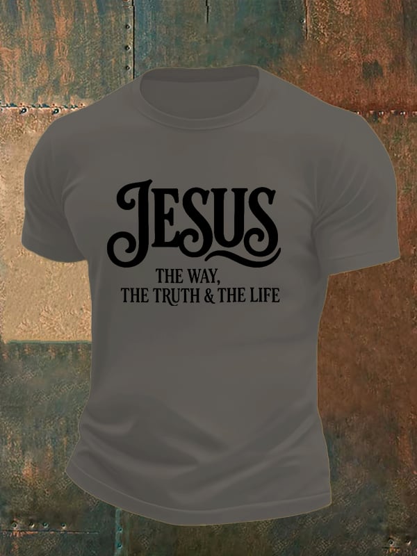 Men's JESUS THE WAY Printed T-Shirt