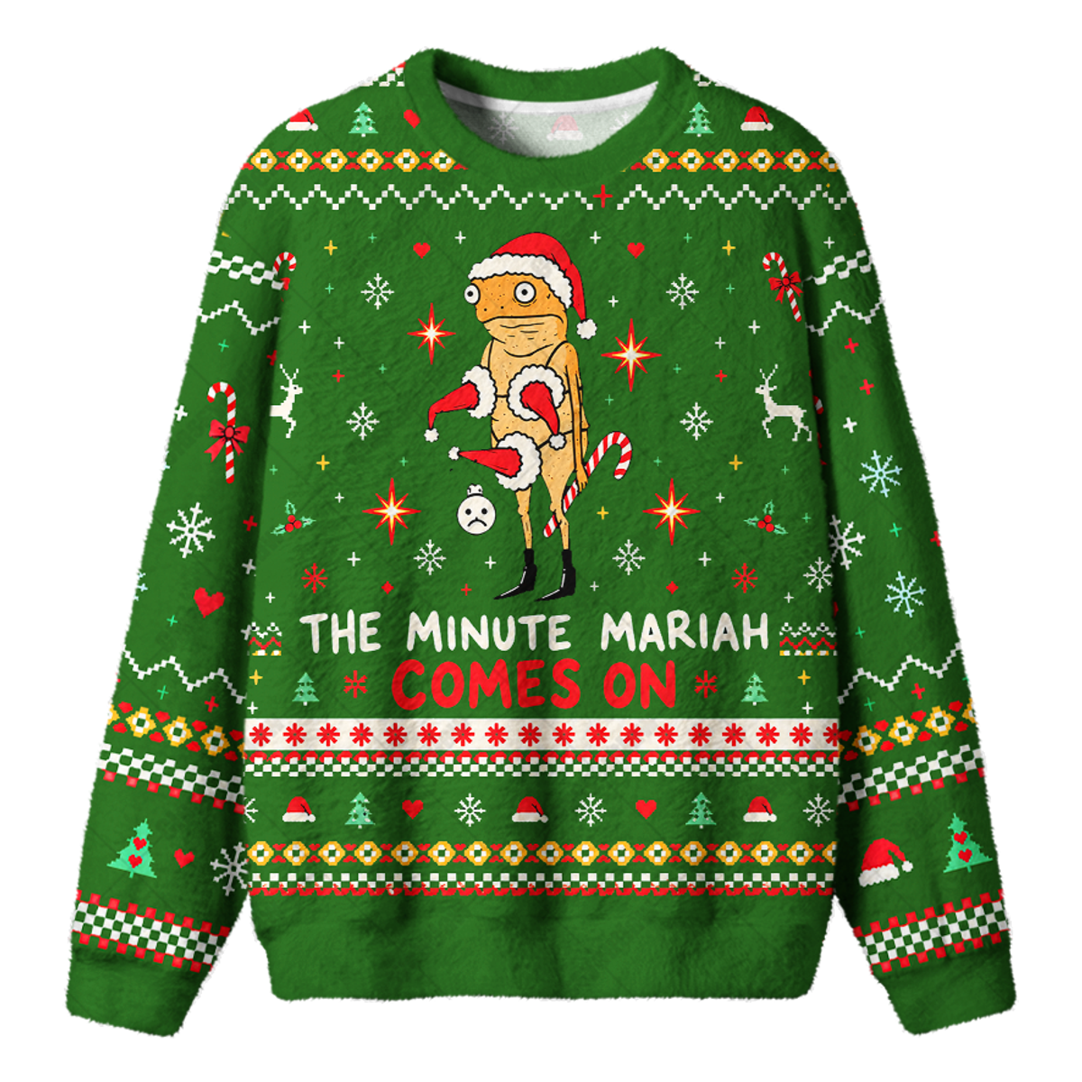 MARIAH FROG UGLY CHRISTMAS SWEATSHIRT — image 1