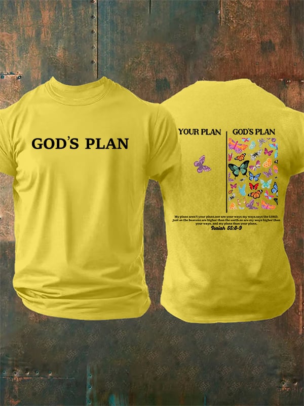 Men's your-plan-and-god's-plan Print T-Shirt