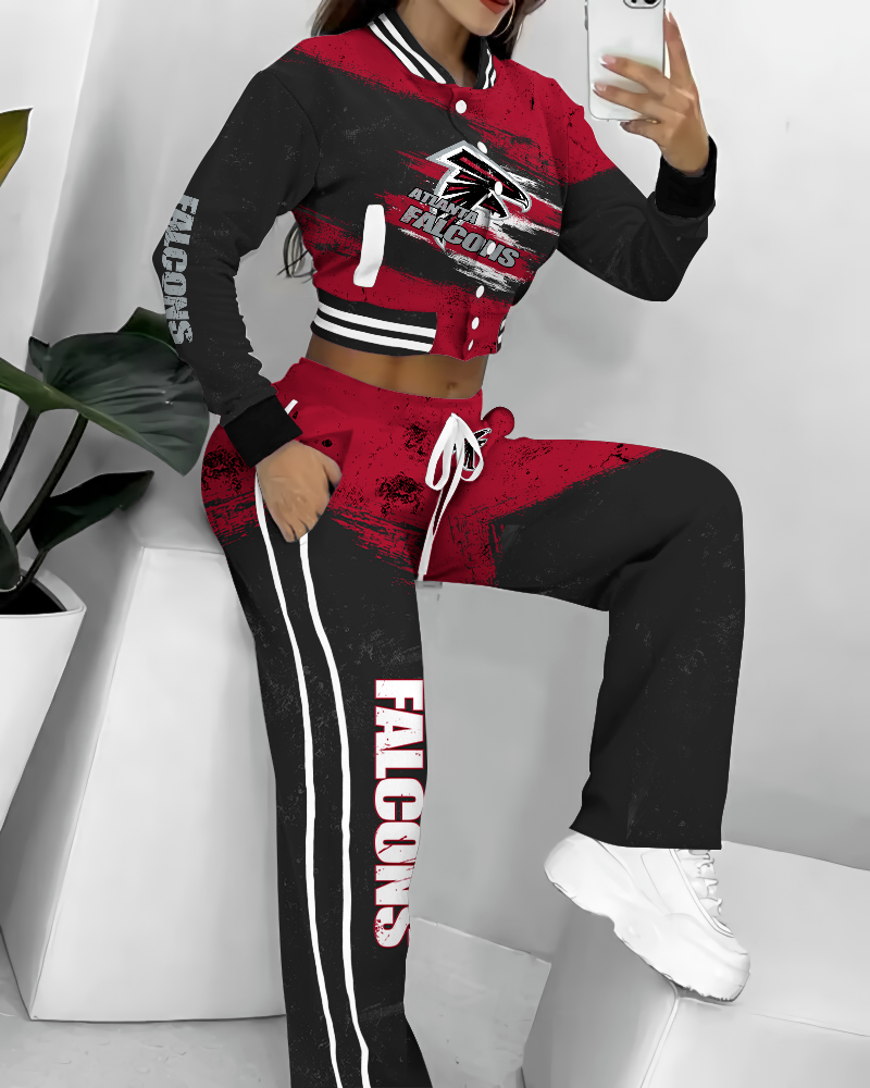Atlanta Falcons 3D Printed Varsity Jacket Set