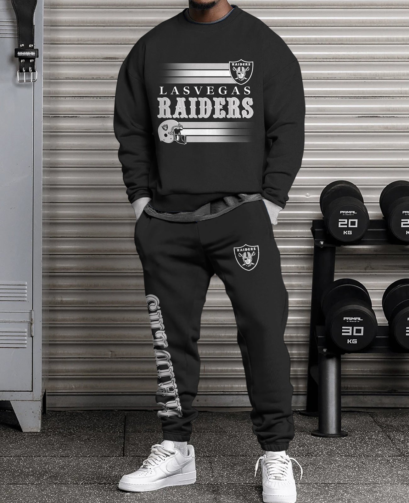Las Vegas Raiders   3D sweatsuit and sweatpants 2 piece outfits