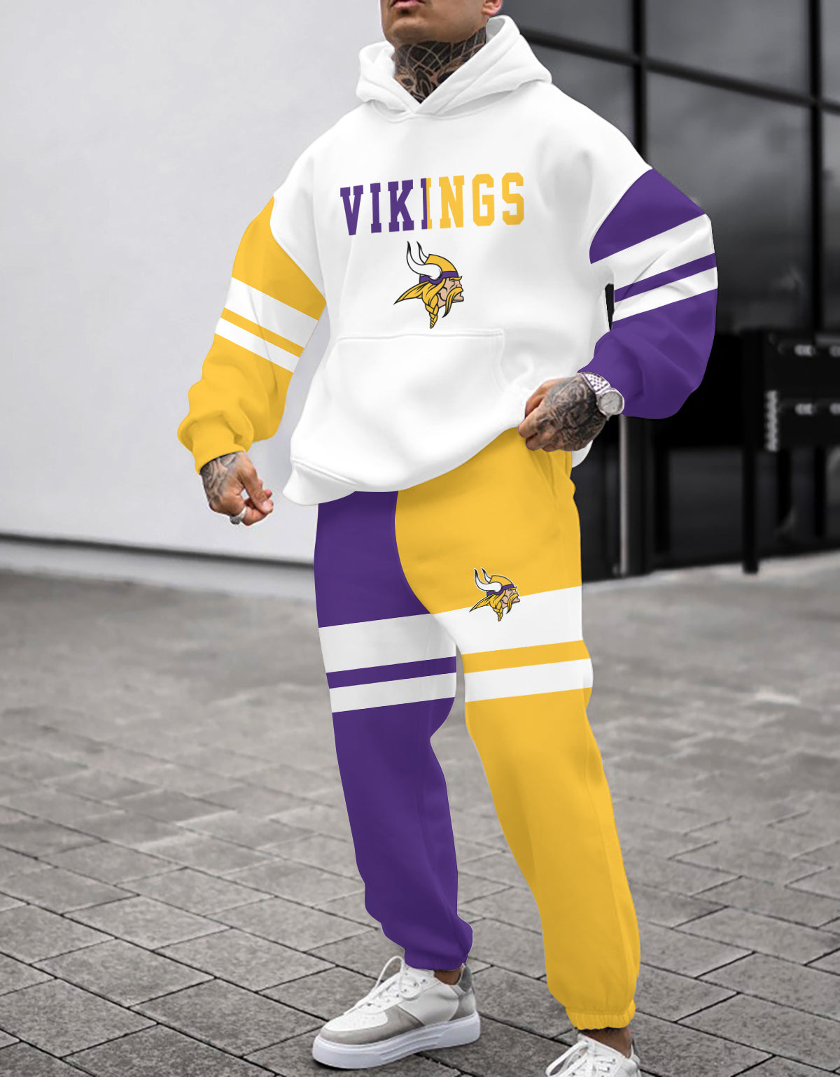 Minnesota Vikings 3D Printed Pullover Hoodie And Sweatpant 2pcs Tracksuits