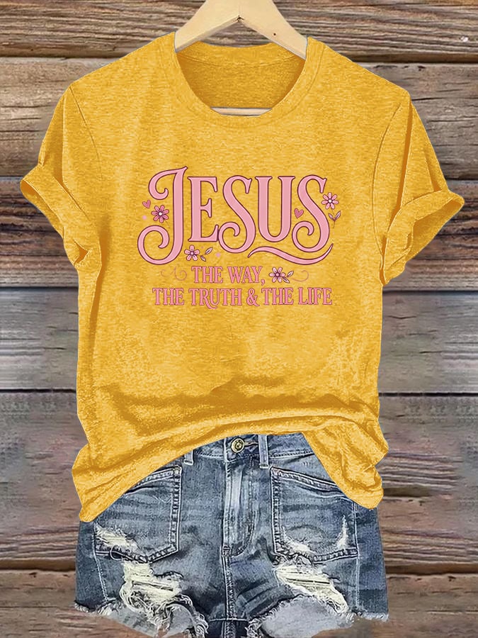 Women's JESUS THE WAY Printed T-Shirt