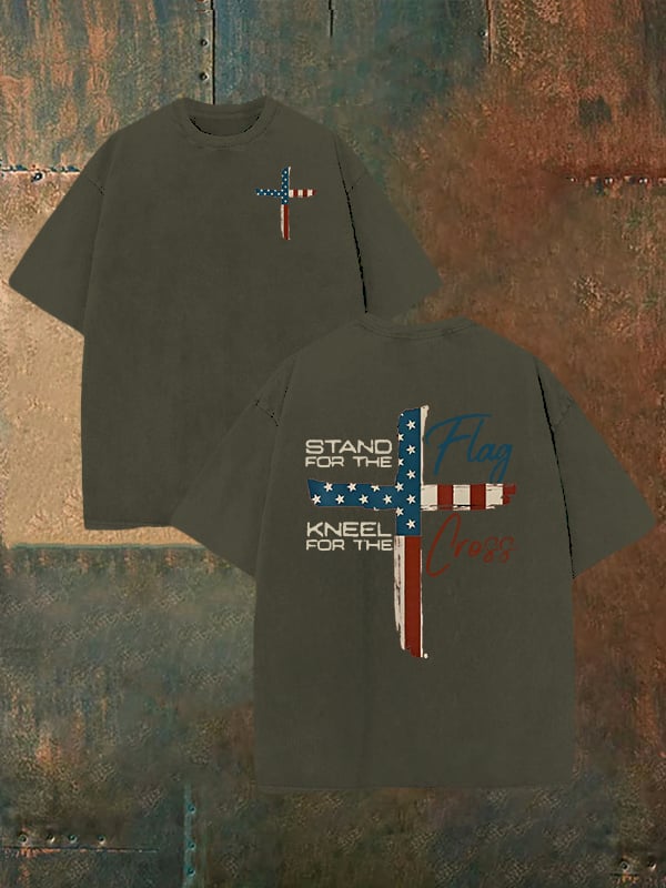 Unisex STAND FOR THE KNEEL FOR THE Print Washable T-shirt