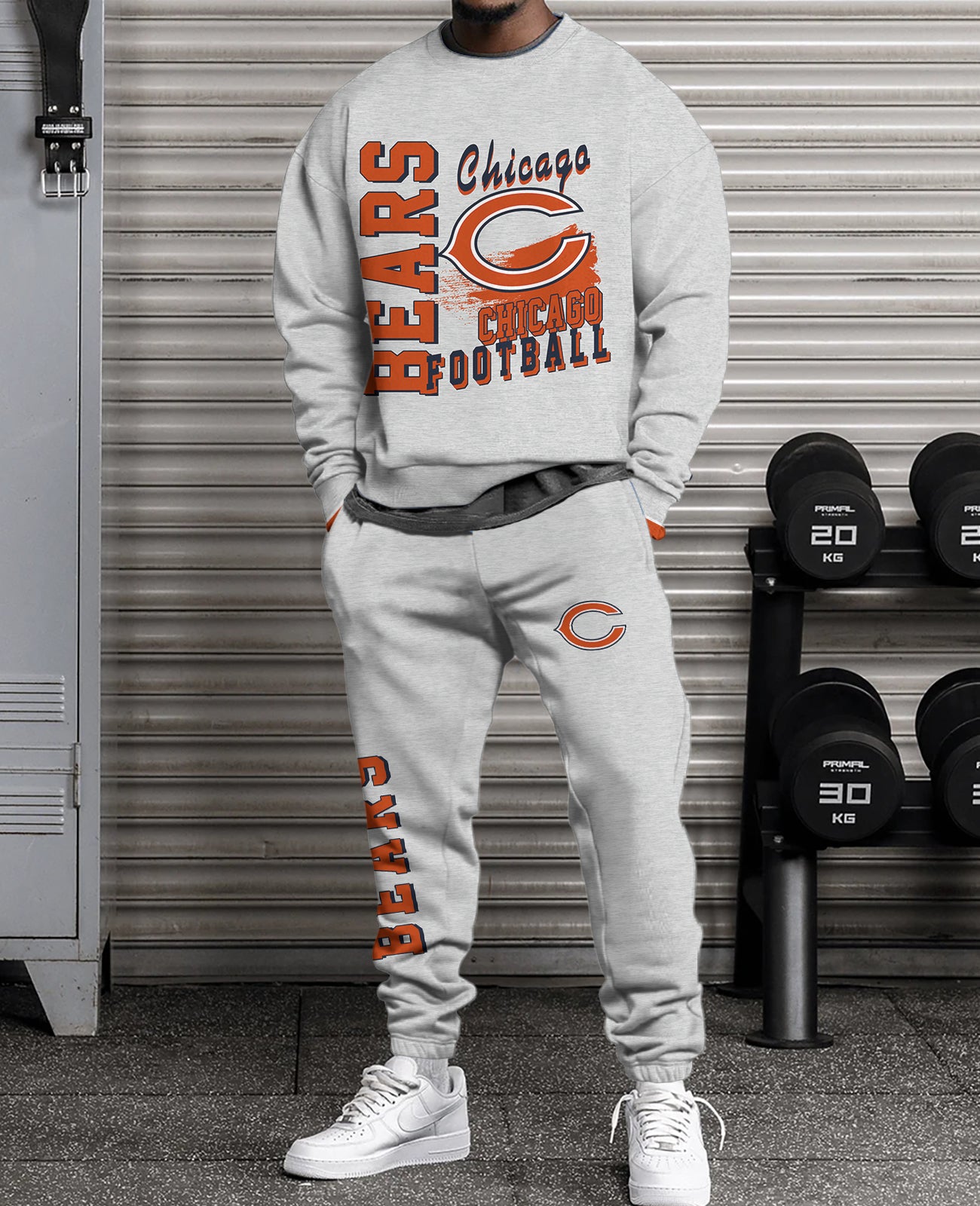 Chicago Bears   3D sweatsuit and sweatpants 2 piece outfits