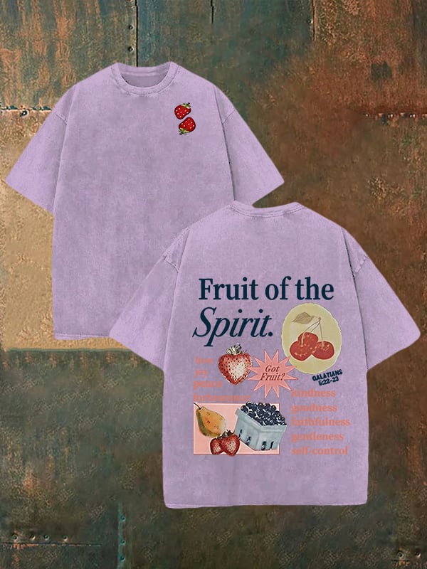 Unisex Fruit of the Spirit Print Washable T-shirt
