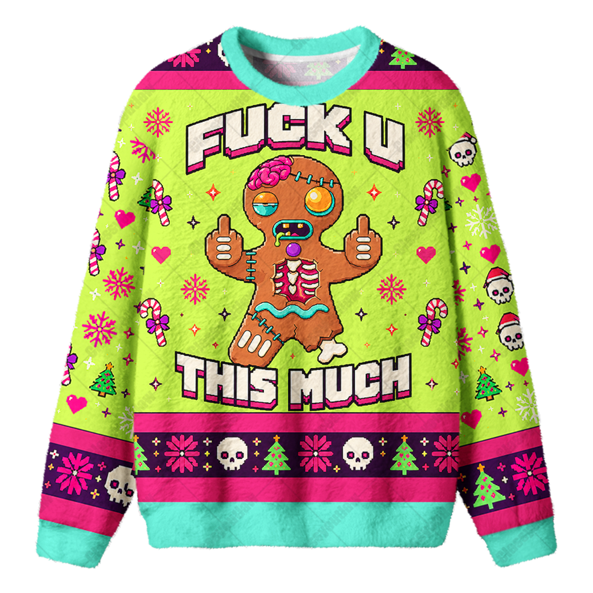 FUCK U THIS MUCH UGLY CHRISTMAS SWEATSHIRT — image 1