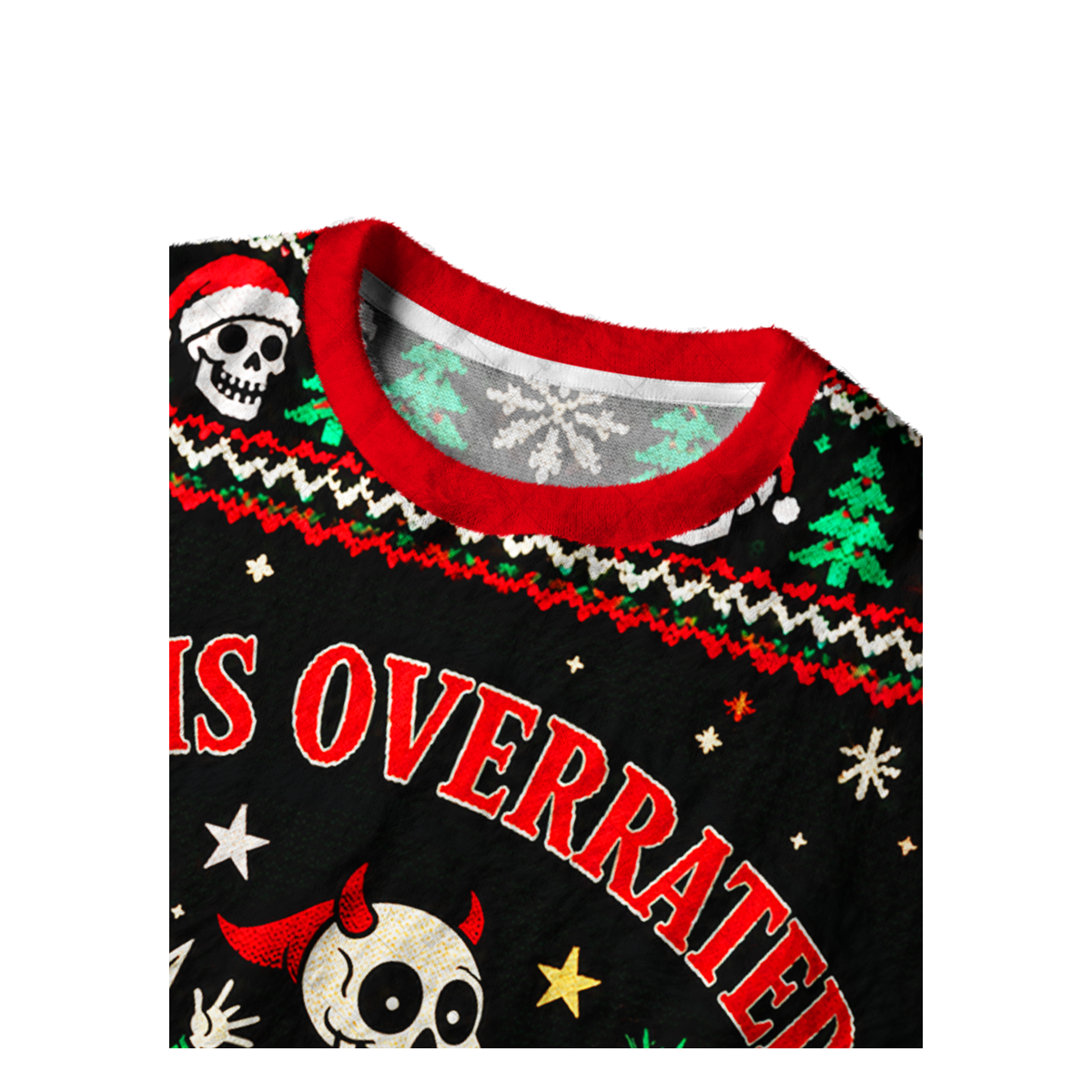 NAUGHTY SKELETON UGLY CHRISTMAS SWEATSHIRT — image 3