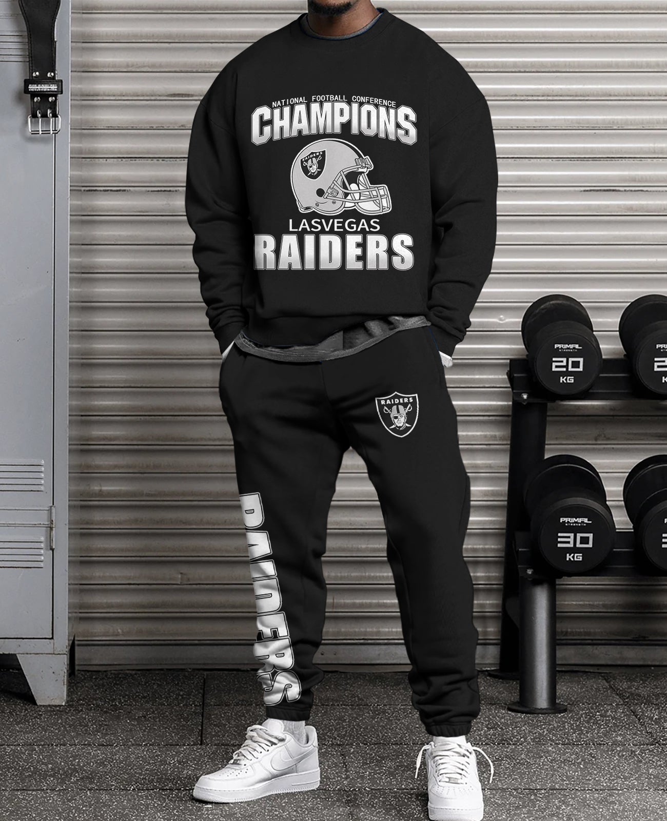 Las Vegas Raiders 3D sweatsuit and sweatpants 2 piece outfits