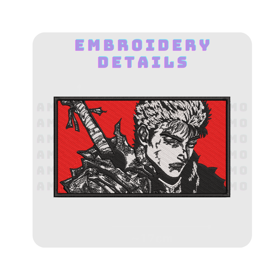 Guts Berserk Anime Embroidered Sweater