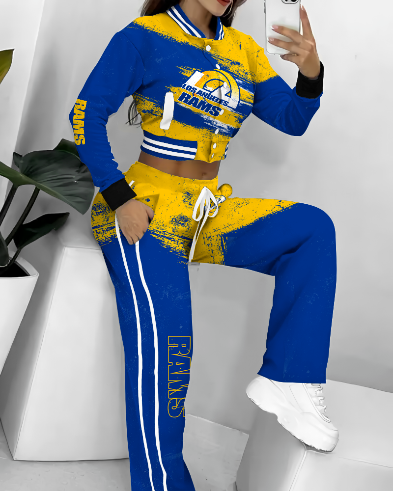 Los Angeles Rams 3D Printed Varsity Jacket Set