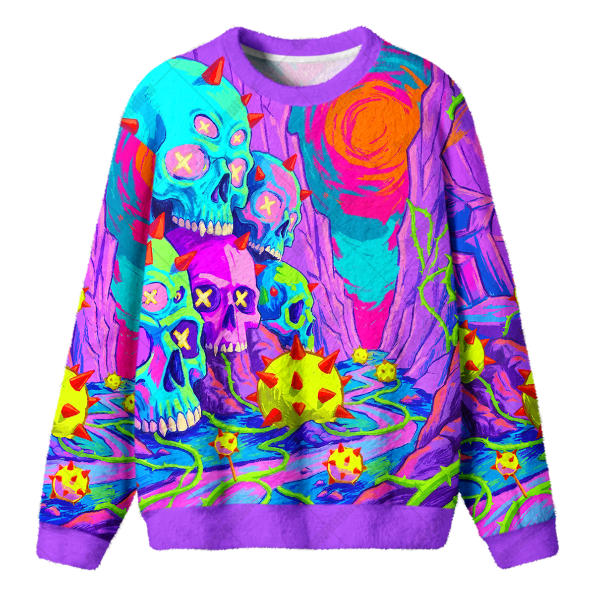 PSYCHO SKULL KNIT SWEATSHIRT — image 1