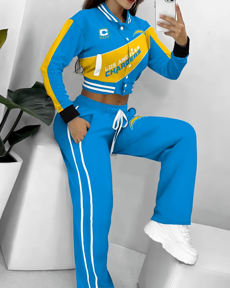 Los Angeles Chargers  3D Printed Varsity Jacket Set