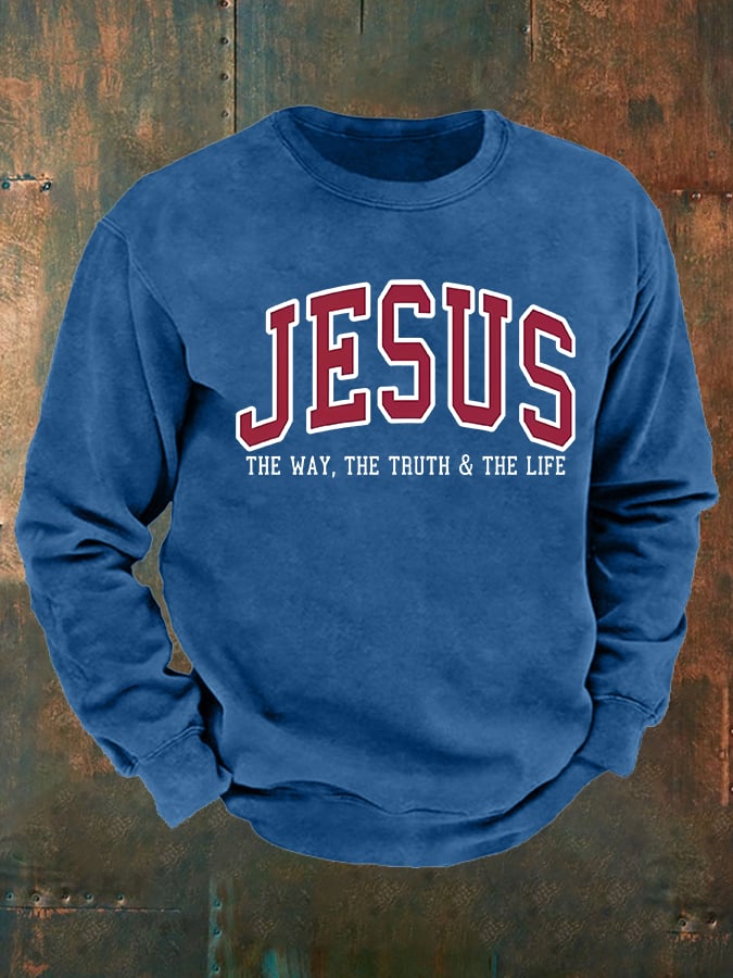 Men's JESUS THE WAY, THE TRUTH & THE LIFE printed Sweatshirt