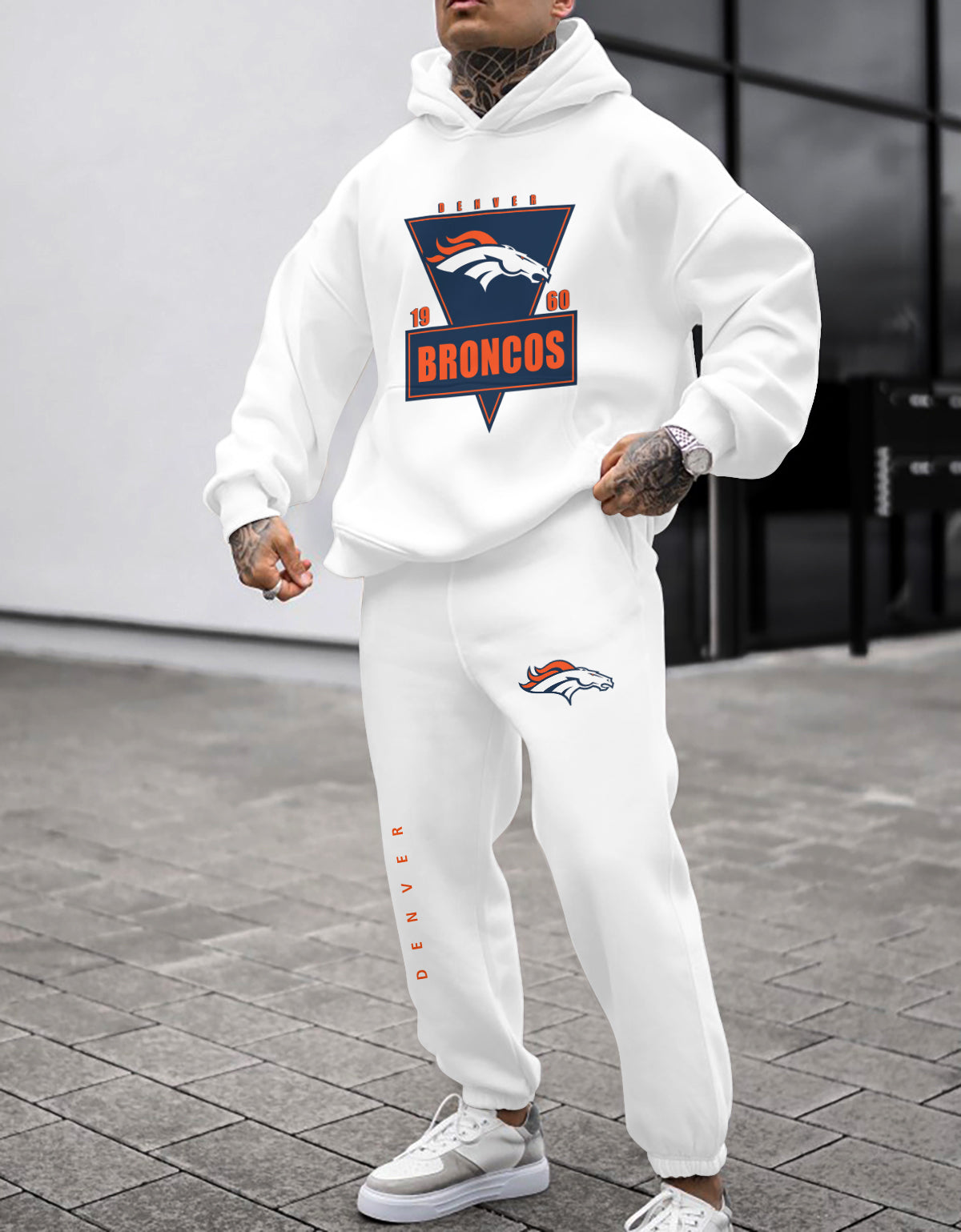 Denver Broncos 3D Printed Pullover Hoodie And Sweatpant 2pcs Tracksuits