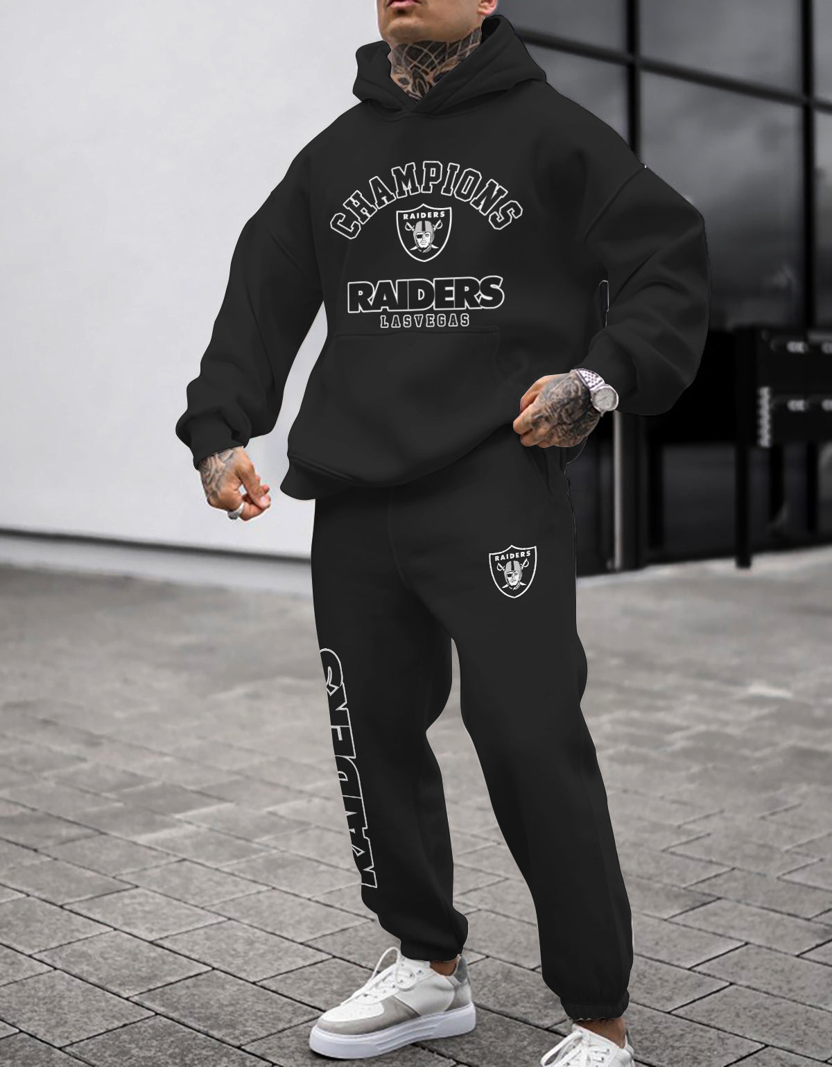 Oakland Raiders 3D Printed Pullover Hoodie And Sweatpant 2pcs Tracksuits
