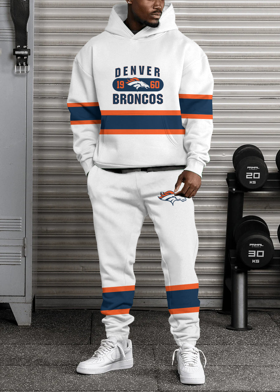 Denver Broncos 3D Printed Pullover Hoodie And Sweatpant 2pcs Tracksuits
