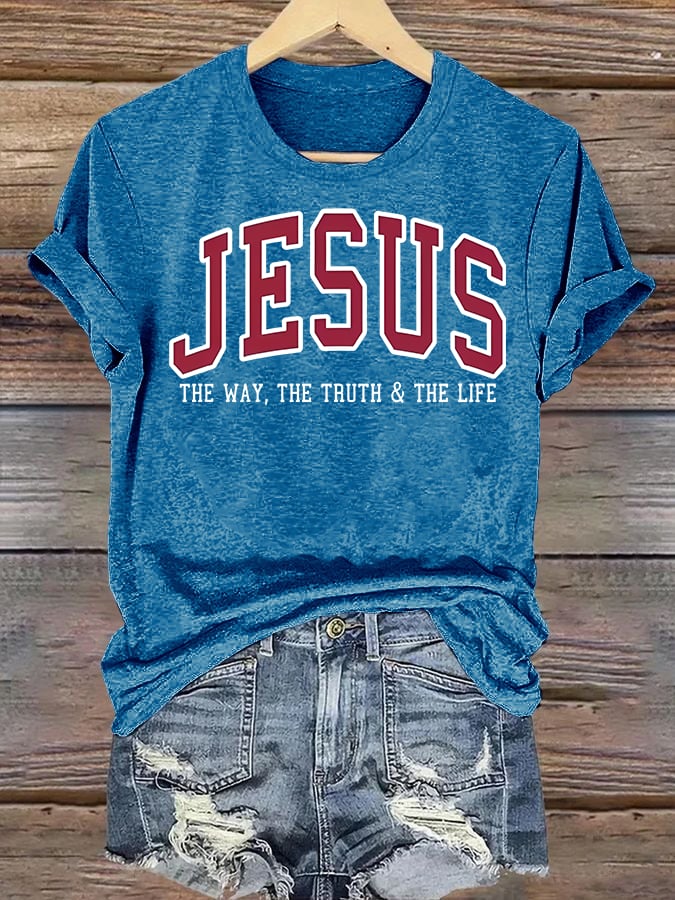 Women's JESUS THE WAY, THE TRUTH & THE LIFE printed T-shirt
