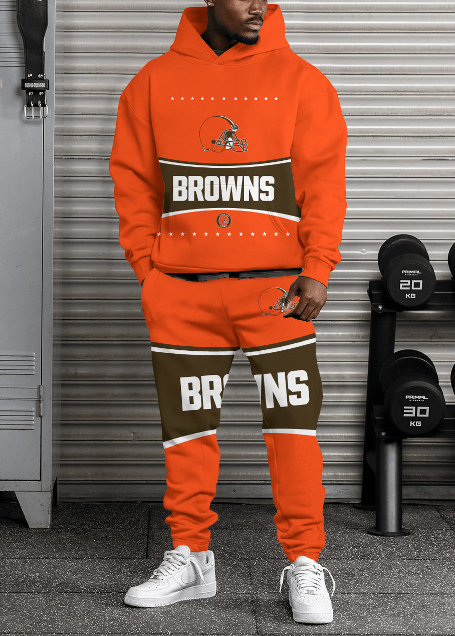 Cleveland Browns 3D Printed Pullover Hoodie And Sweatpant 2pcs Tracksuits