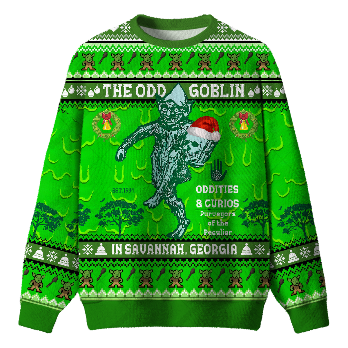 CHRISTMAS GOBLIN UGLY CHRISTMAS SWEATSHIRT — image 1