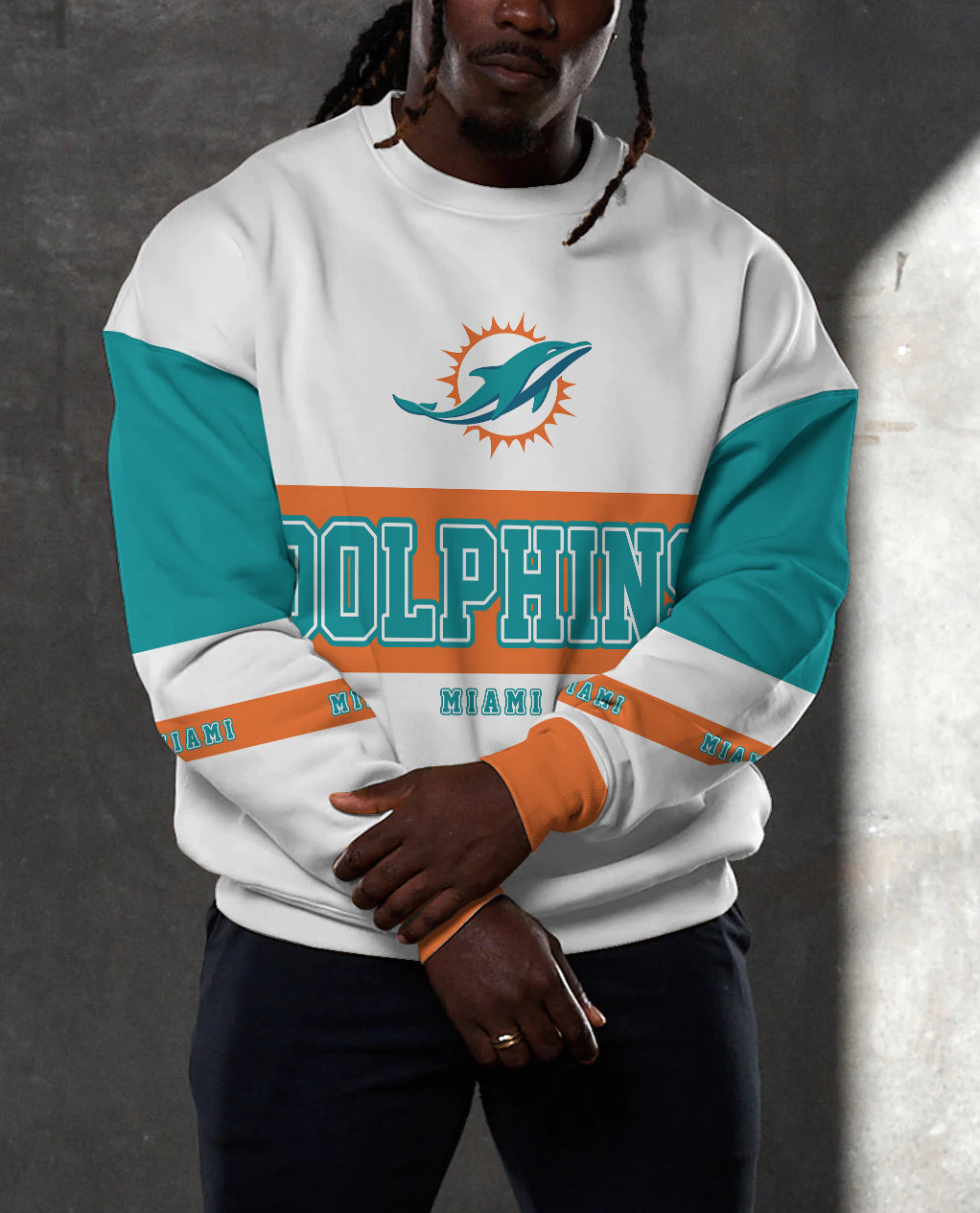 Miami Dolphins 3D Limited Edition Crew Neck sweatshirt