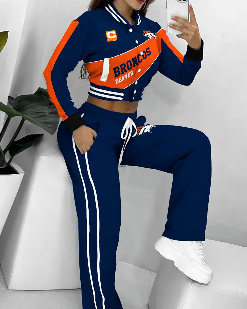 Denver Broncos  3D Printed Varsity Jacket Set