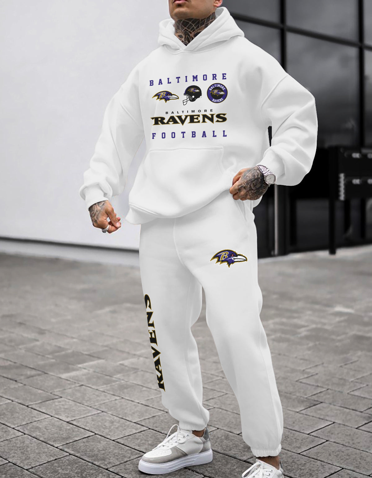 Baltimore Ravens 3D Printed Pullover Hoodie And Sweatpant 2pcs Tracksuits