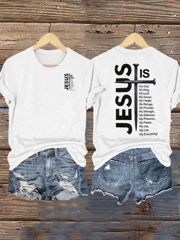Women's JESUS IS My God Print T-Shirt