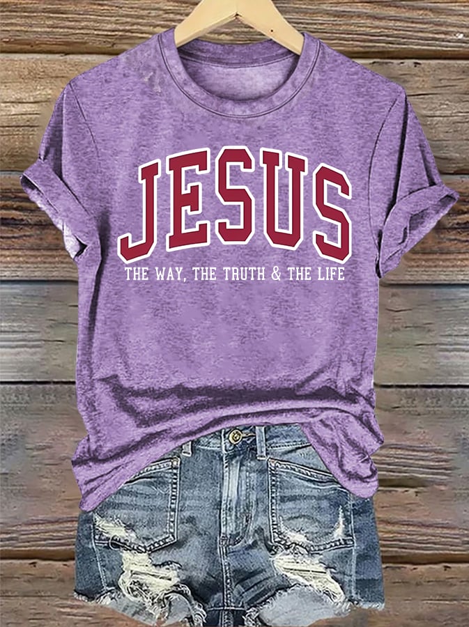 Women's JESUS THE WAY, THE TRUTH & THE LIFE printed T-shirt