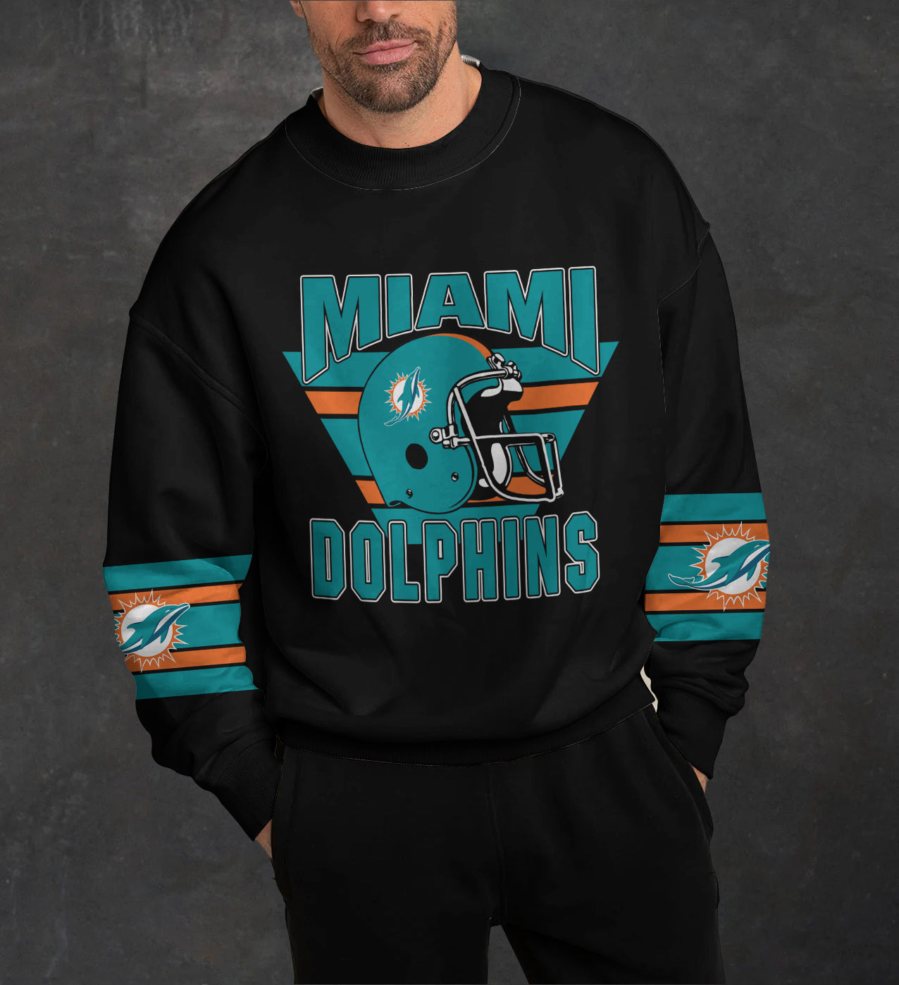 Miami Dolphins 3D Limited Edition Crew Neck sweatshirt