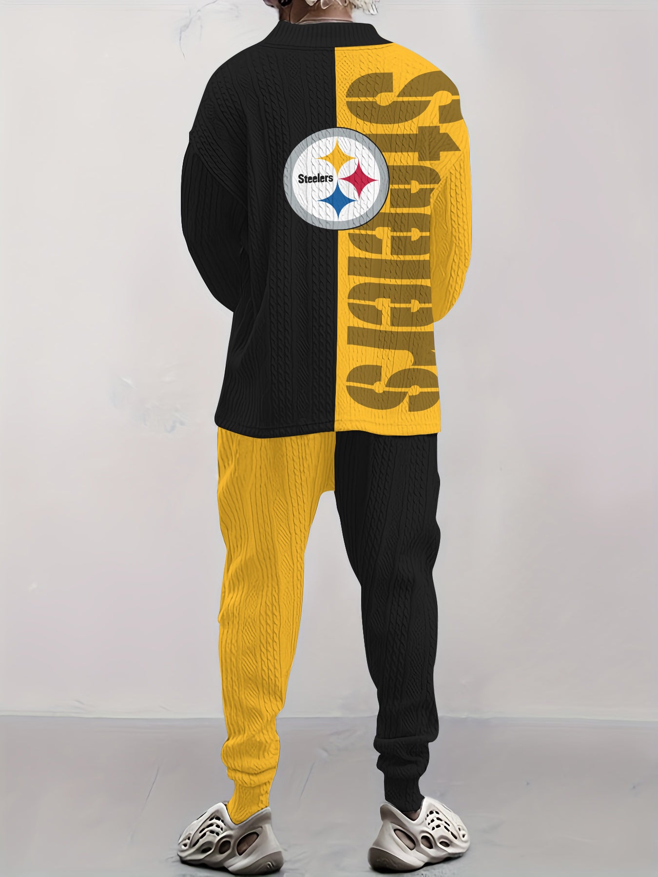 Pittsburgh Steelers  Classic All-Season Long Sleeve V-Neck Pullover Sweater