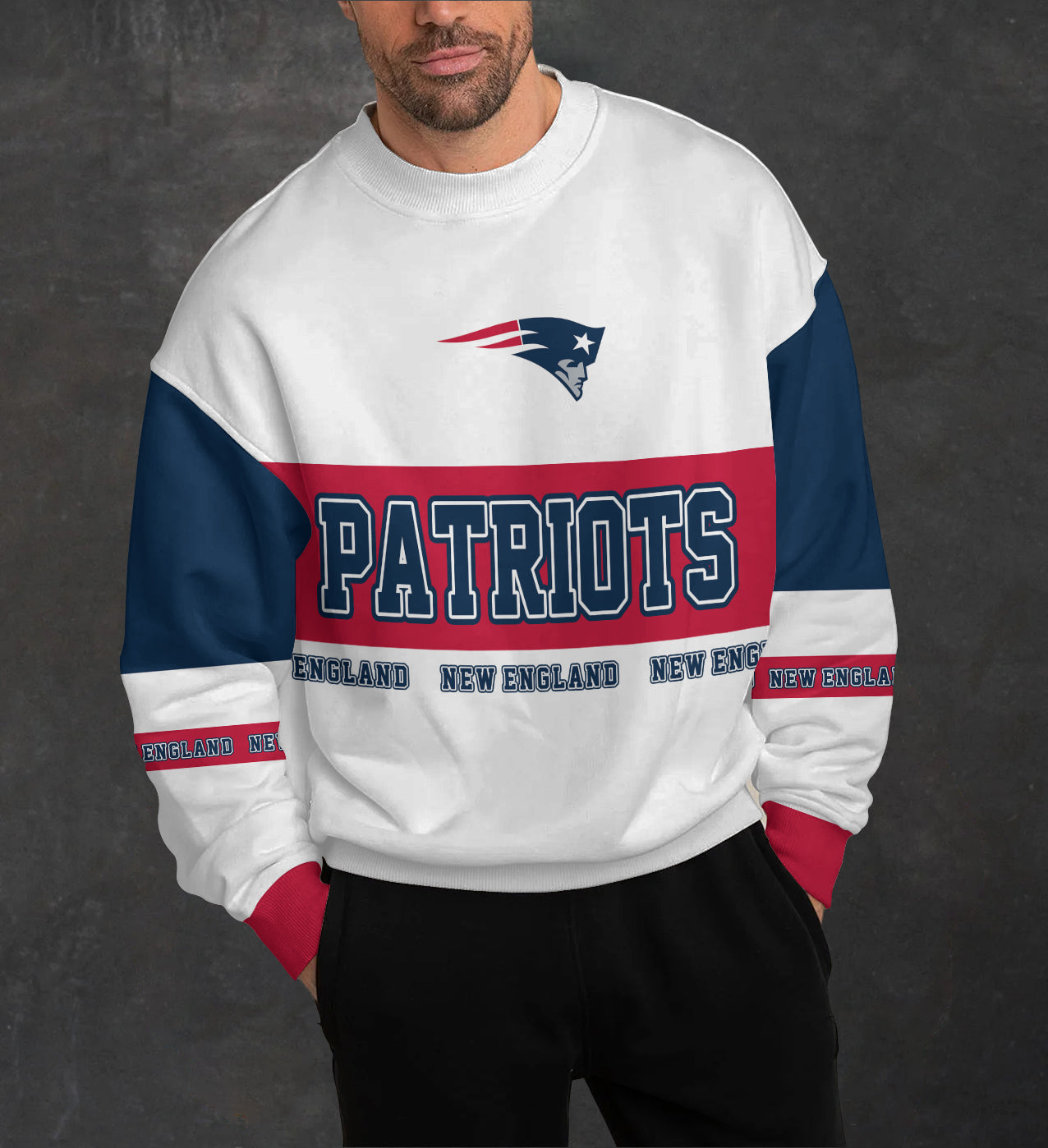 New England Patriots 3D Limited Edition Crew Neck sweatshirt