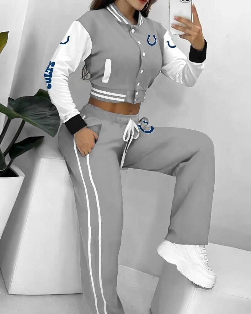 Indianapolis Colts 3D Printed Varsity Jacket Set