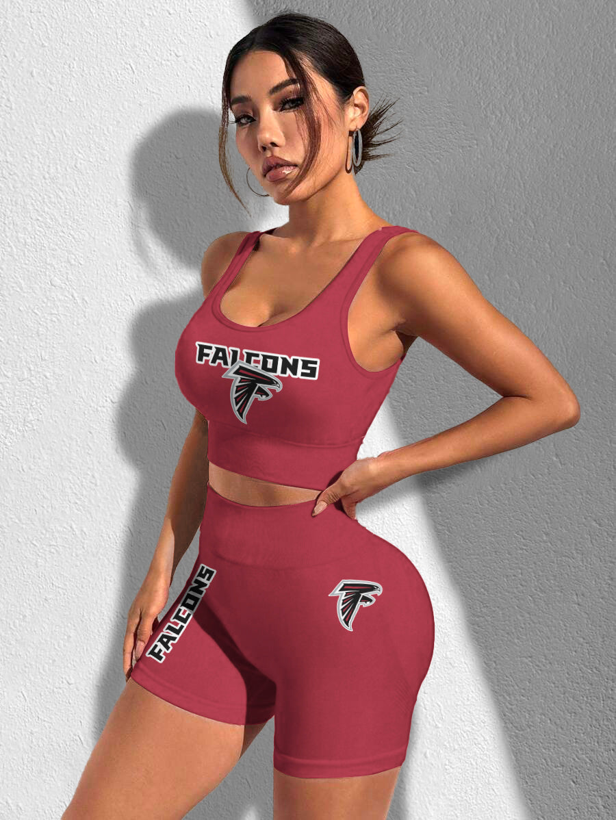 Atlanta Falcons Sports Bra & Shorts Gym Set