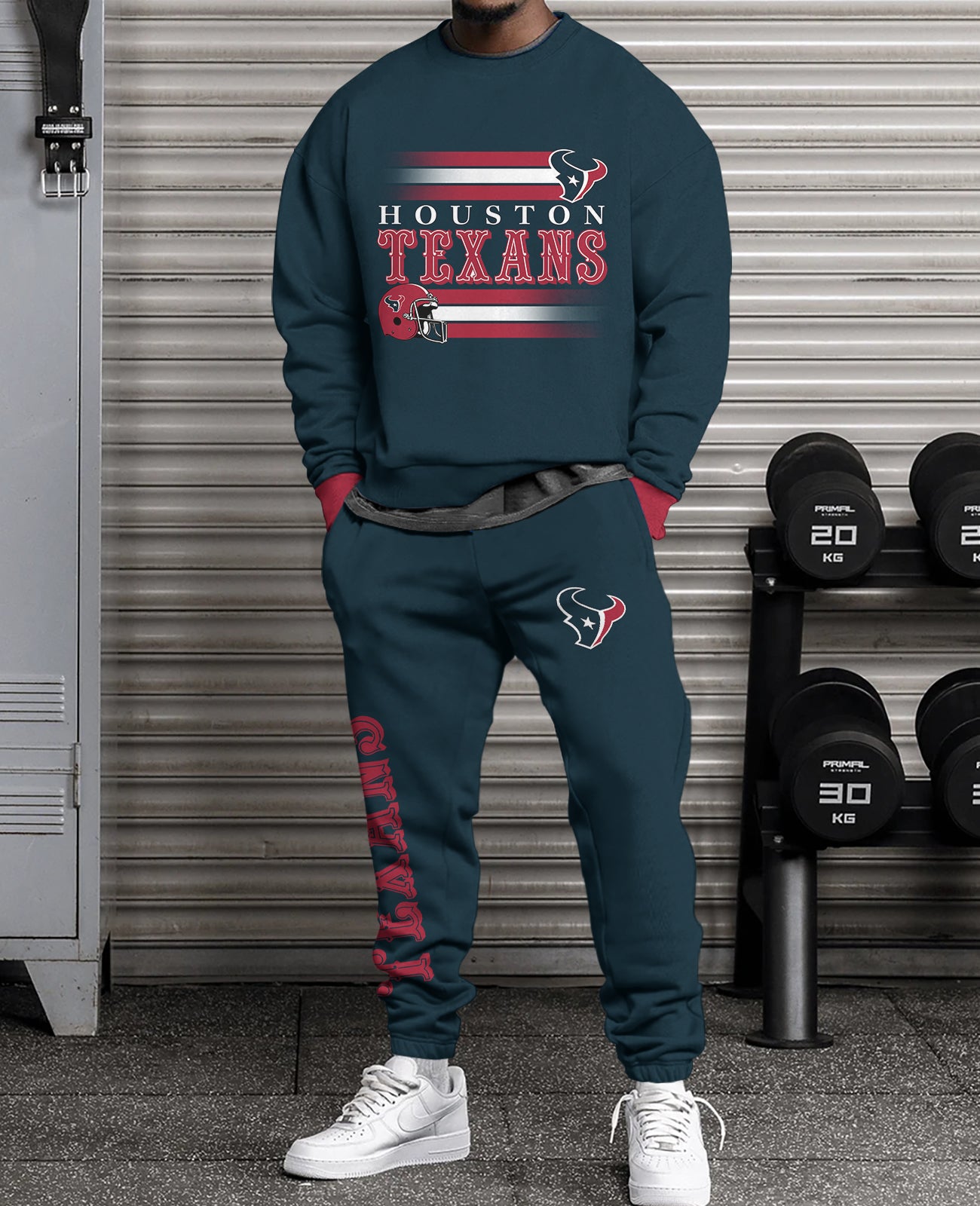 Houston Texans   3D sweatsuit and sweatpants 2 piece outfits
